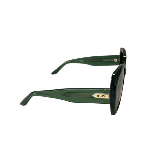Quay Australia Full Glam Square Sunglasses Frosted Green Brown main image 5